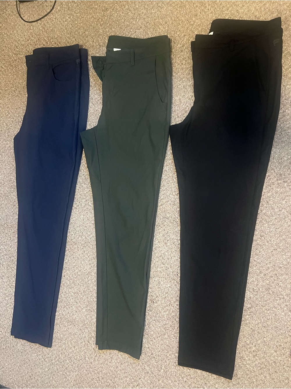 Fabletics Slim Mens Casual Pants Lot/Bundle 33/32
